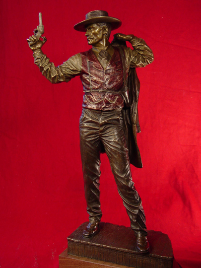 Doc Holliday with Cocked Gun Bronze