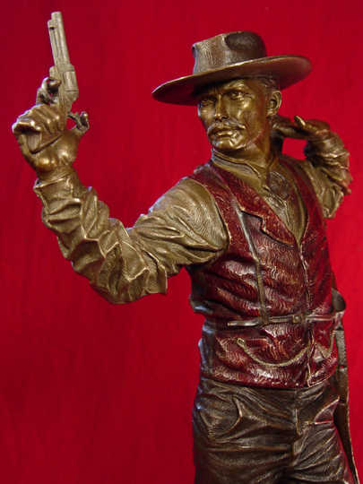 Doc Holliday with Cocked Gun Bronze