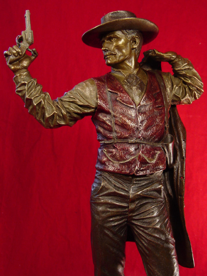 Doc Holliday with Cocked Gun Bronze