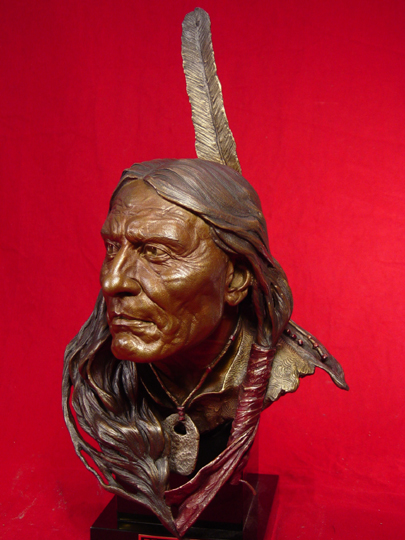 Red Cloud Bronze Sculpture