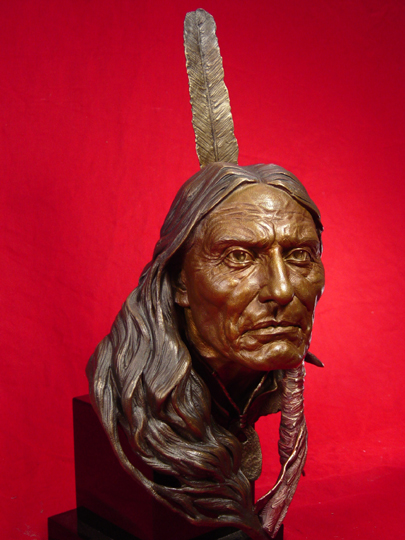 Red Cloud Bronze Sculpture