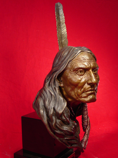 Red Cloud Bronze Sculpture