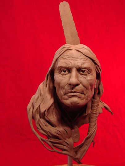 Red Cloud Clay Sculpture