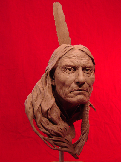 Red Cloud Clay Sculpture