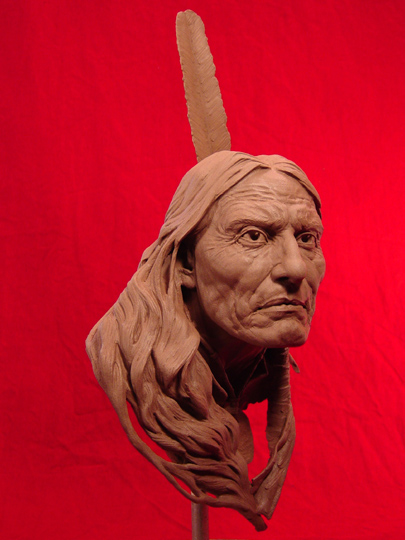 Red Cloud Clay Sculpture