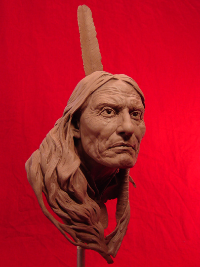 Red Cloud Clay Sculpture