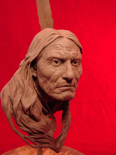 Red Cloud Clay Sculpture