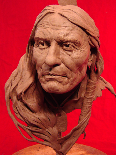 Red Cloud Clay Sculpture