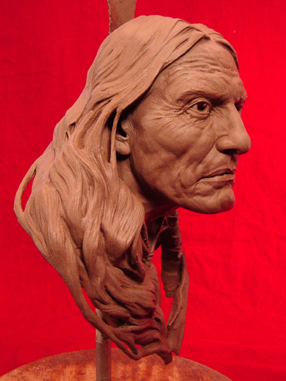 Red Cloud Clay Sculpture