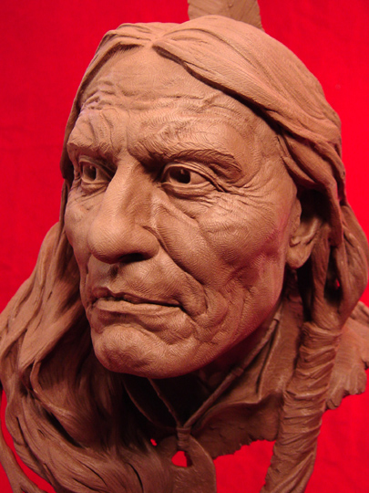 Red Cloud Clay Sculpture