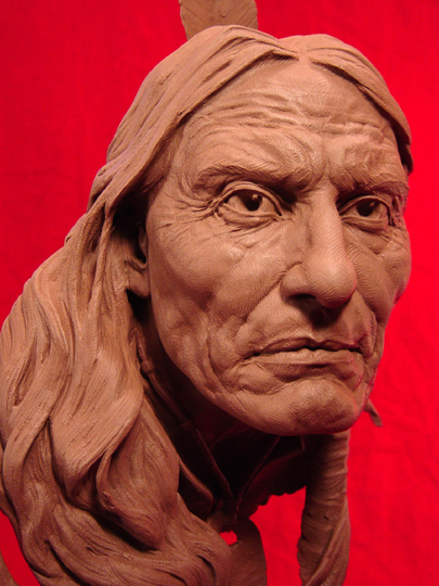 Red Cloud Clay Sculpture