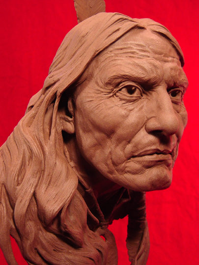 Red Cloud Clay Sculpture