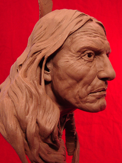 Red Cloud Clay Sculpture