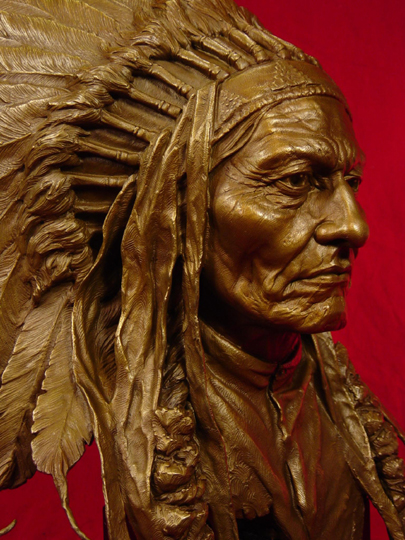 SITTING BULL Bronze Sculpture