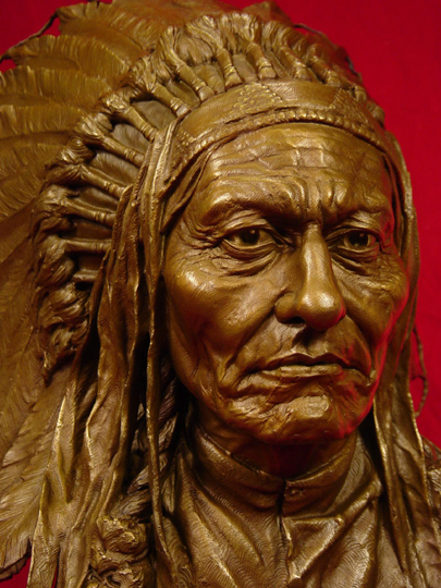 SITTING BULL Bronze Sculpture