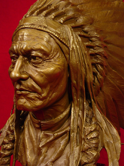 SITTING BULL Bronze Sculpture