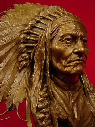 SITTING BULL Bronze Sculpture