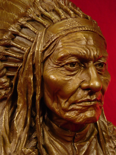 SITTING BULL Bronze Sculpture