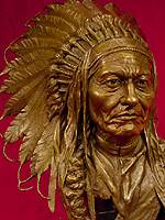 SITTING BULL Bronze Sculpture