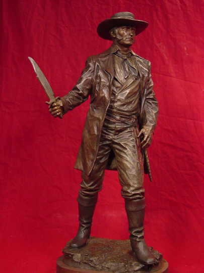 Jim Bowie Bronze Sculpture by Greg Polutanovich