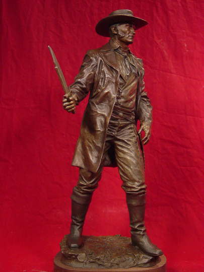 Jim Bowie Bronze Sculpture by Greg Polutanovich