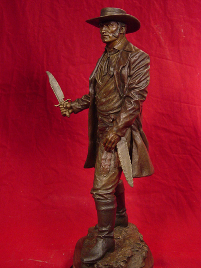 Jim Bowie Bronze Sculpture by Greg Polutanovich