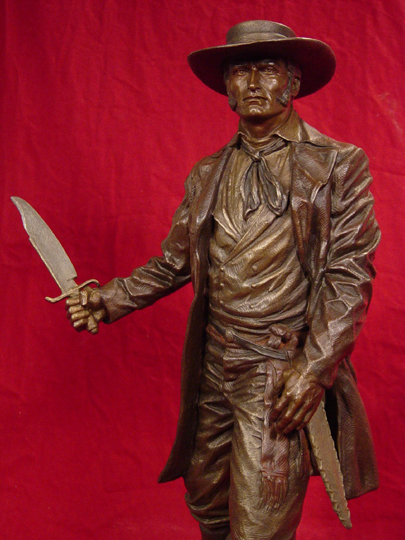 Jim Bowie Bronze Sculpture by Greg Polutanovich