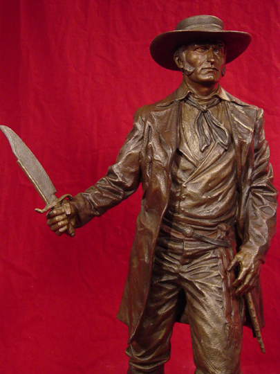 Jim Bowie Bronze Sculpture by Greg Polutanovich