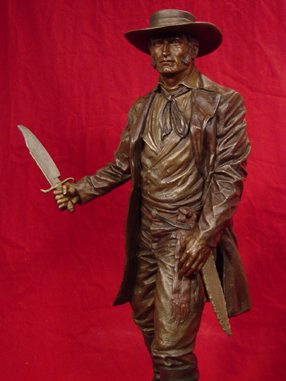 Jim Bowie Bronze Sculpture by Greg Polutanovich