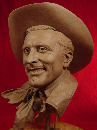 The Brave Cowboy Clay Sculpture