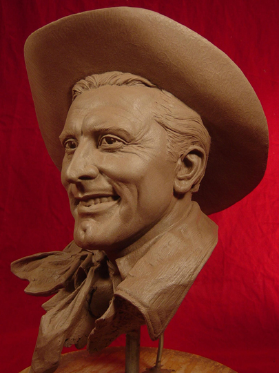 The Brave Cowboy Clay Sculpture