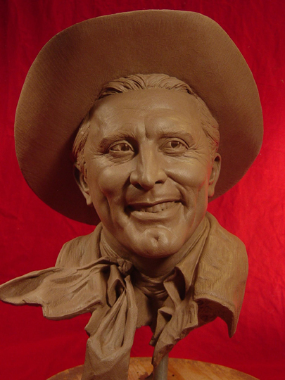 The Brave Cowboy Clay Sculpture