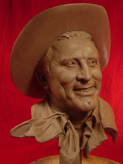 The Brave Cowboy Clay Sculpture