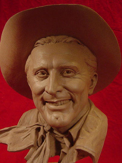 The Brave Cowboy Clay Sculpture