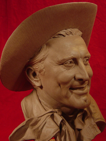 The Brave Cowboy Clay Sculpture