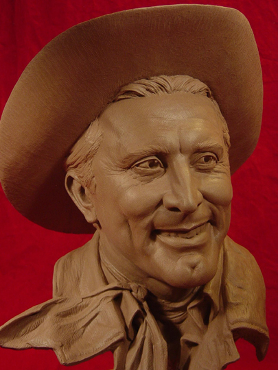 The Brave Cowboy Clay Sculpture