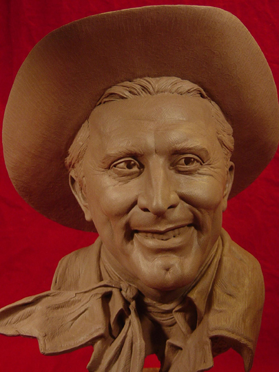 The Brave Cowboy Clay Sculpture