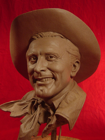 The Brave Cowboy Clay Sculpture