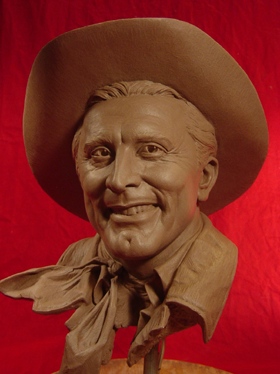 The Brave Cowboy Clay Sculpture