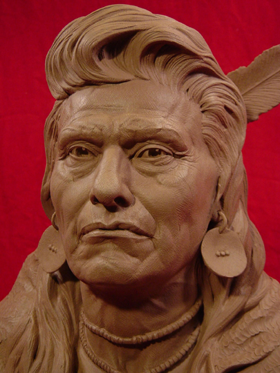 Chief Joseph Clay Sculpture by Greg Polutanovich - chjosef_clay_vIII_1939
