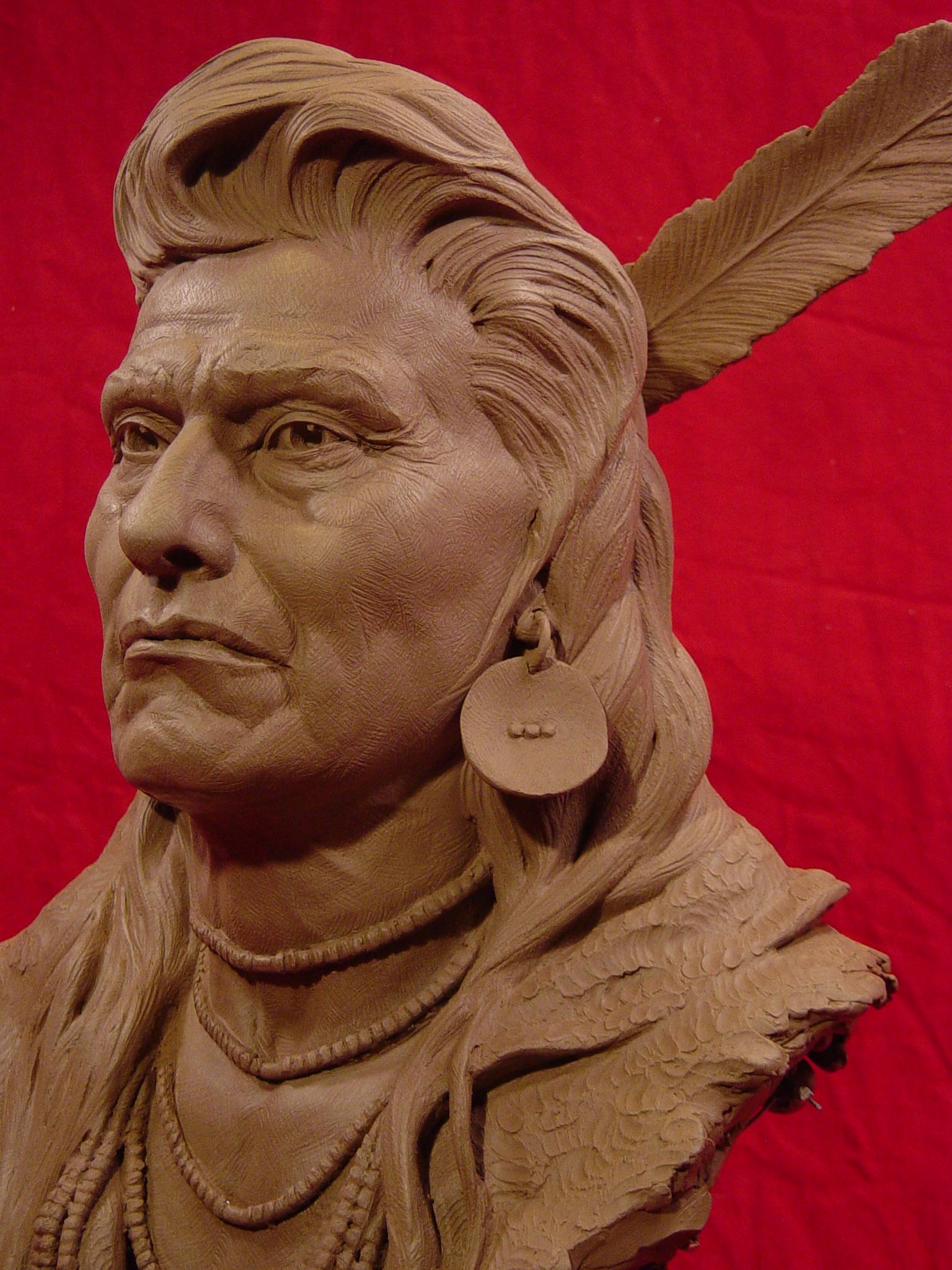 Chief Joseph Clay Sculpture by Greg Polutanovich - chjosef_clay_vIII_1960