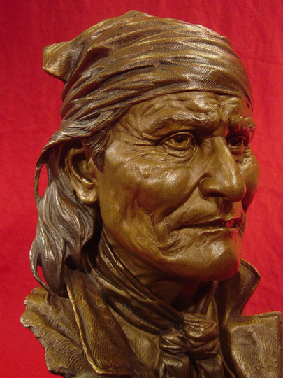 GERONIMO Bronze Bust by Greg Polutanovich