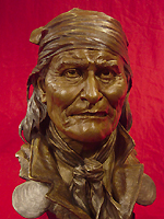 GERONIMO Bronze Bust by Greg Polutanovich