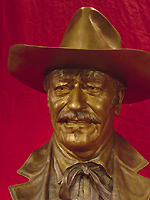 John Wayne Shootist Bronze Bust by Greg Polutanovich