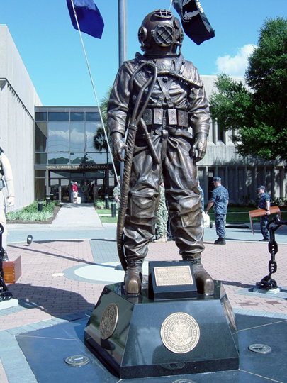 8 Foot Tall Mark V Diver Monument by Greg Polutanovich