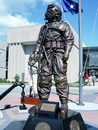 8 Foot Tall Mark V Diver Monument by Greg Polutanovich