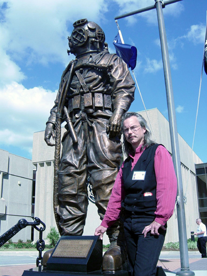 8 Foot Tall Mark V Diver Monument by Greg Polutanovich