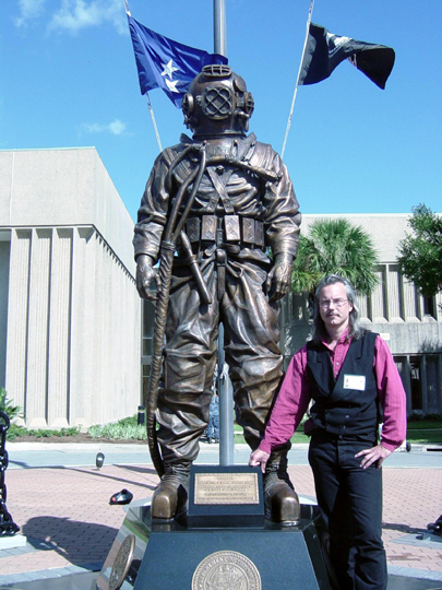 8 Foot Tall Mark V Diver Monument by Greg Polutanovich