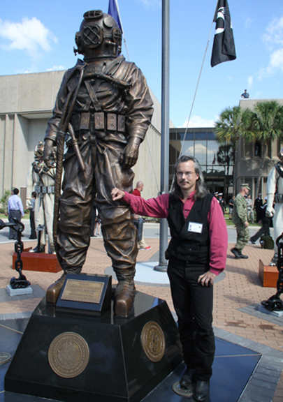 8 Foot Tall Mark V Diver Monument by Greg Polutanovich