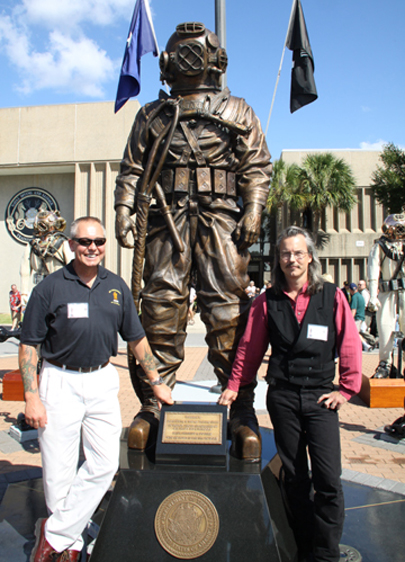 8 Foot Tall Mark V Diver Monument by Greg Polutanovich